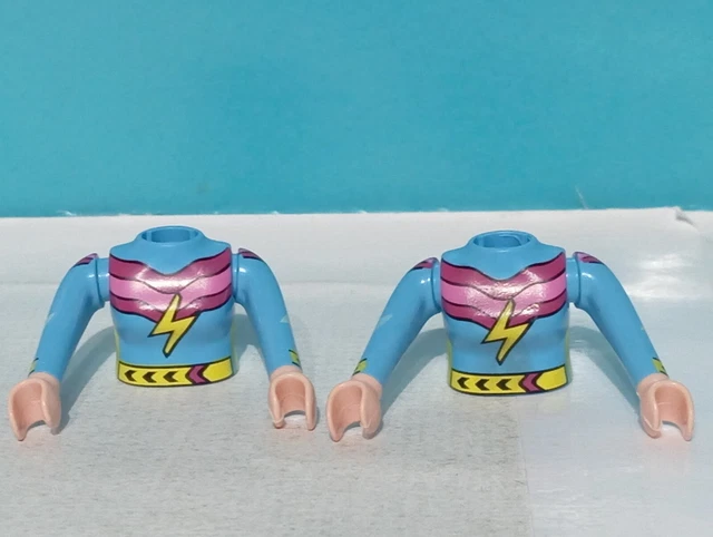 PLAYMOBIL X2 CORPS BRAS FIGURINE HÉROÏNE SUPER-HÉROS REF 71456 SERIE 25