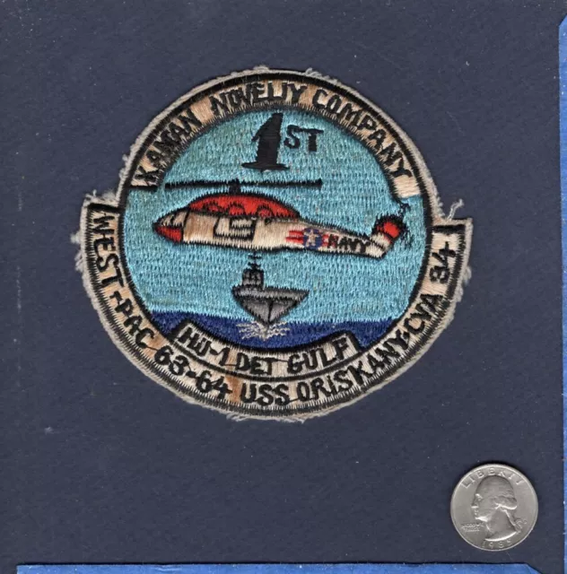 HU-1 Gamma Angeli 1st H-2 Seasprite Cruise 1963 Navy Elicottero Squadrone Toppa