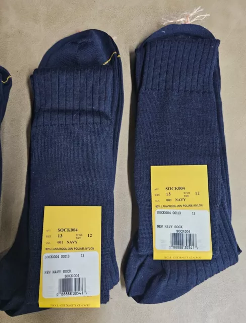 NWT - JOHN LOBB Solid Navy Blue SOCK004 Size 12-13 Luxury Socks 4 Pairs ...