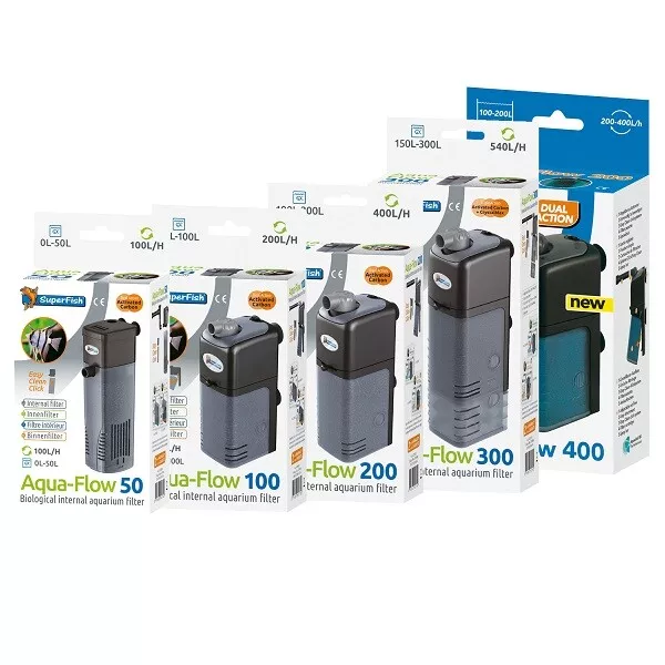 SuperFish Aqua Flow Internal Filter - Aquarium Tropical Fish Tank with Spray Bar