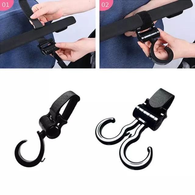 360 Degree Rotatable Baby Pushchair Hooks Non Slip Stroller Hanger Hook for Car