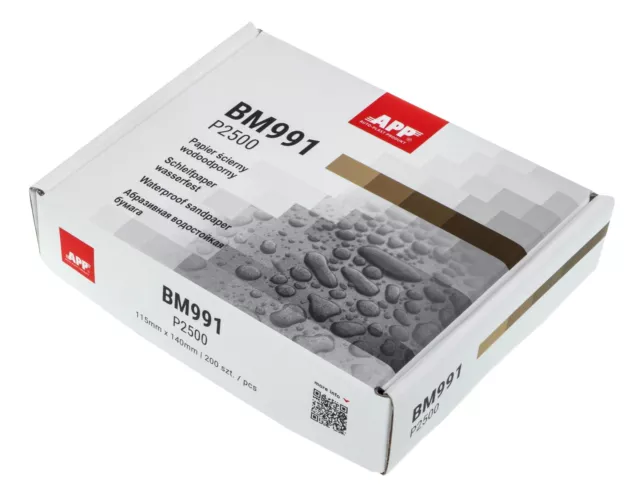 APP 40BW2500 BM991 - Schleifpapier wasserfest P2500 braun 115 mm x 140 mm 200 St