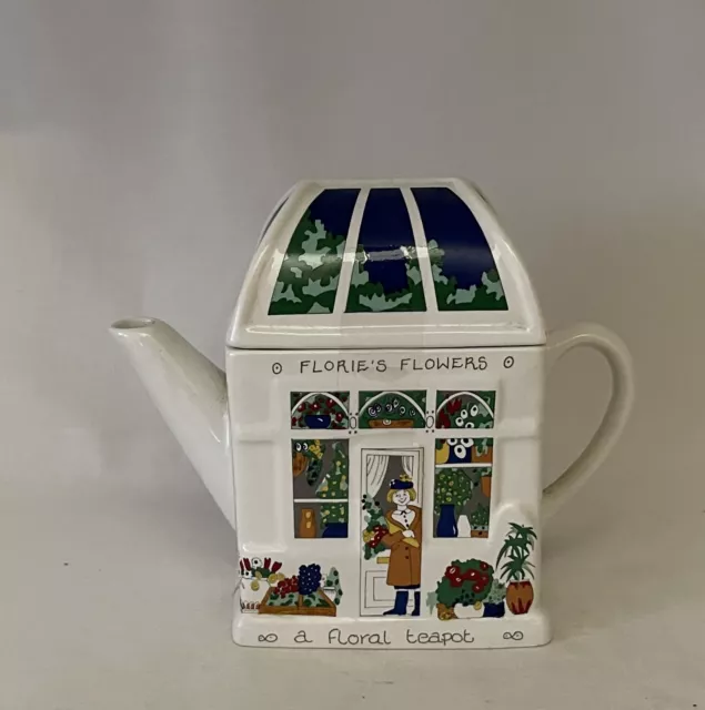 Vintage WADE Barry Smith Barbara Wooton FLORIES FLOWERS Shop ENGLISH LIFE Teapot