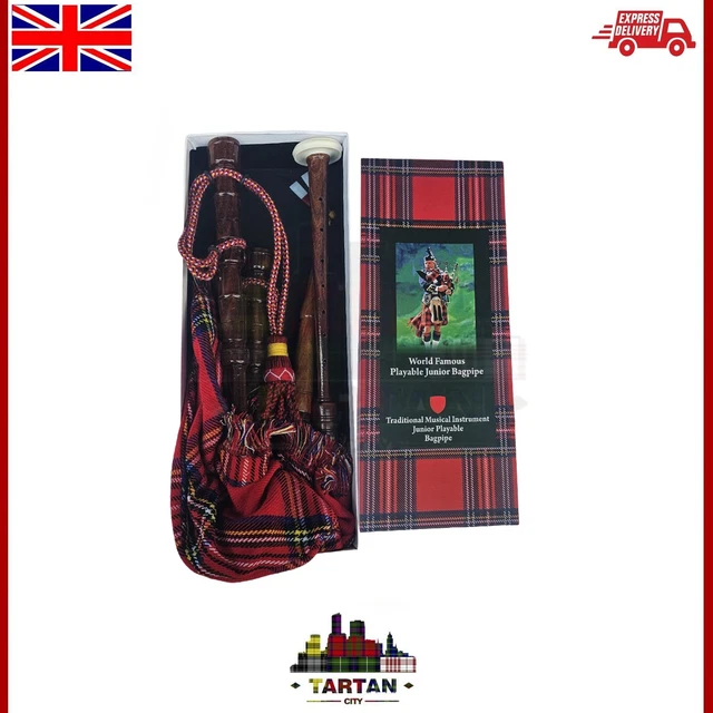 Tartancity Junior Cornemuses Jouables Pour Enfants - Style Royal Stewart Tartancity Junior Cornemuses Jouables Pour Enfants - Style Royal Stewart