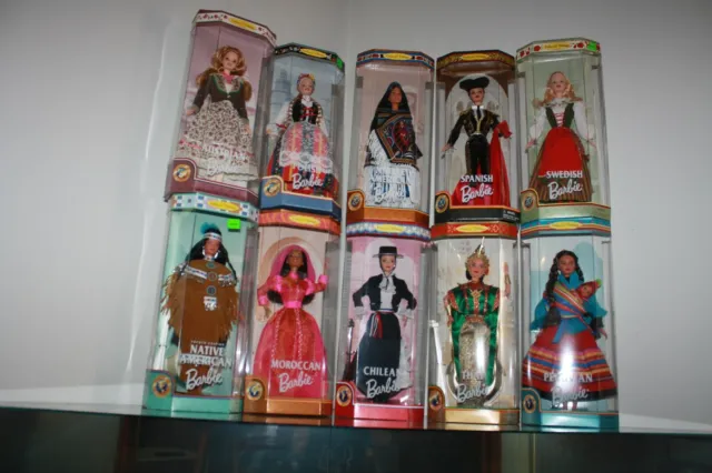 Lot of 10 Barbie Dolls of the World Collector Edition Dolls Northwest Coast NRFB