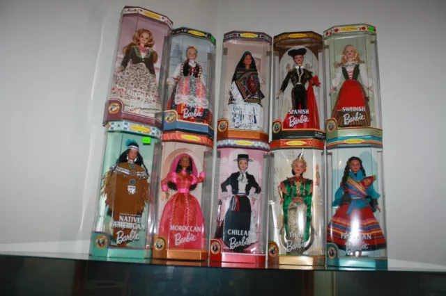 Lot of 10 Barbie Dolls of the World Collector Edition Dolls Northwest Coast NRFB