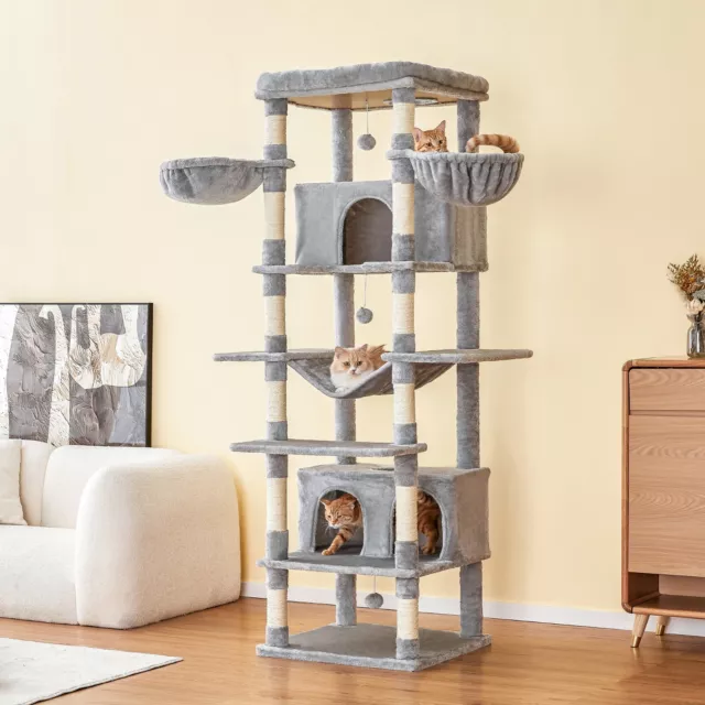 77.6" Multi-level Cat Tree Tower Activity Center Large Playing House Condo Rest