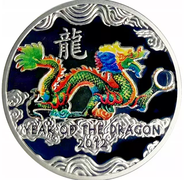 Niue 1$ 2011  Year Dragon-Color  16,81 Gr. Silber Proof