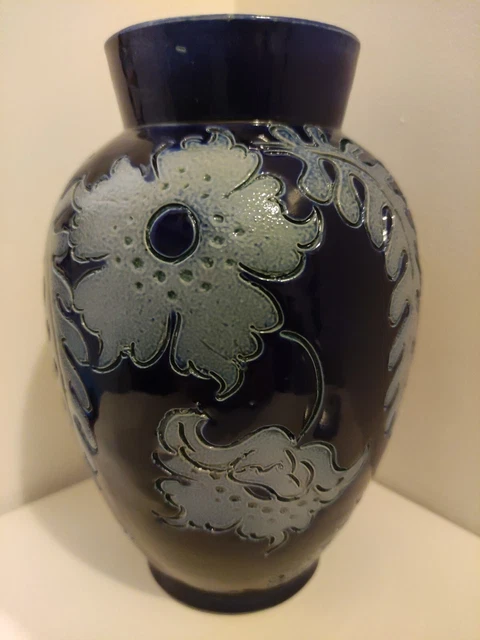 Bouteille Eau-de-Vie Grès D'Alsace Ancienne – Fleurs En Relief – 22 Cm