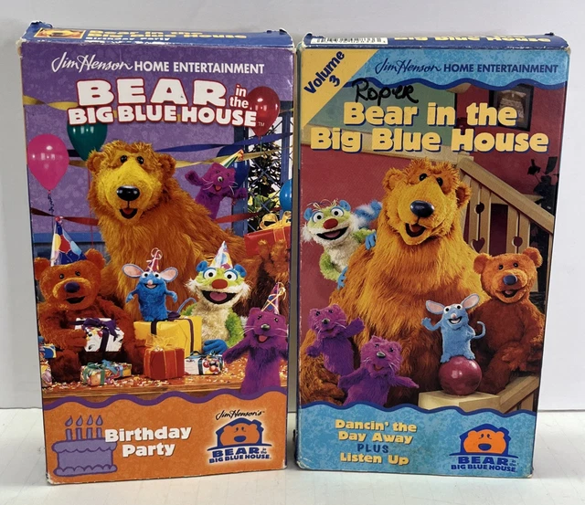 VTG BEAR IN the Big Blue House VHS Lot Jim Henson Movies Puppets Tested ...