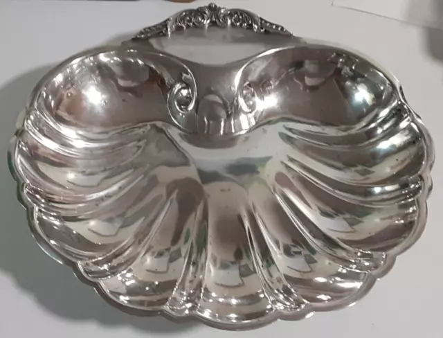 Poole #369 Georgian Footed Clam Serving Dish 12"x11" - American Sterling Silver