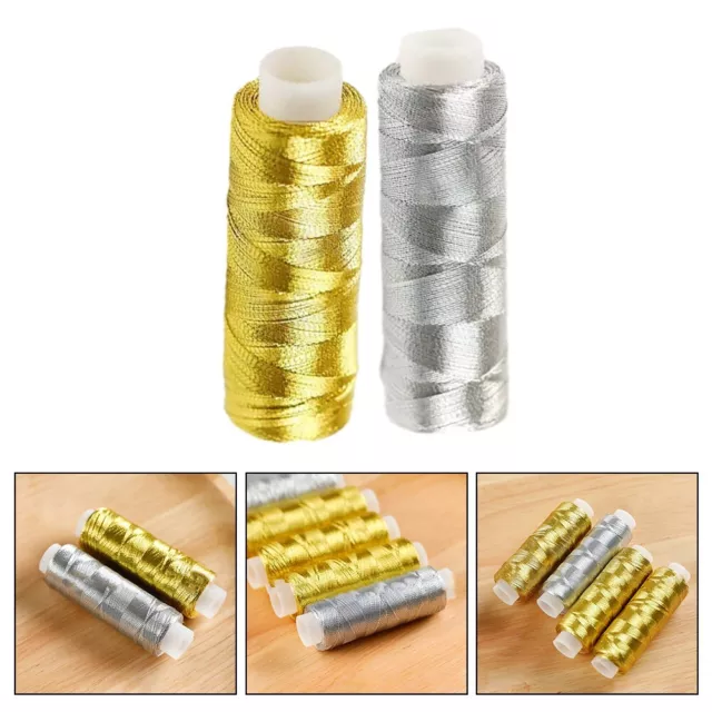 Strong and Long lasting Silver and Gold Thread for Patchwork and Embroidery