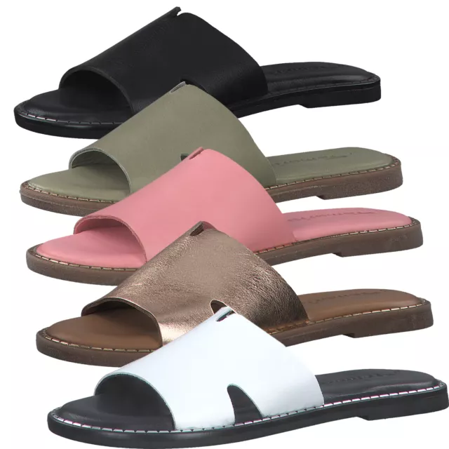 Tamaris Chaussures Femmes Sabots en Cuir Mule 1-27135-28