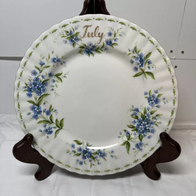 Royal Albert FORGET-ME-NOT "JULY" Salad Plate 8 1/8 inches