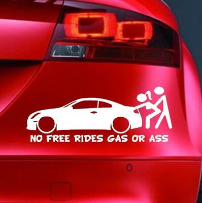 NO FREE RIDES Sticker Funny Car Window Bumper VAN 4X4 JDM Novelty Vinyl Decal