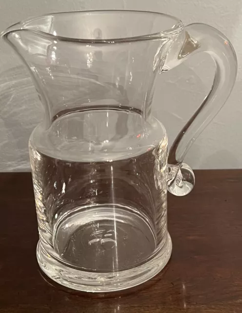 Simon Pearce Windsor Glass Water Juice Drinking Pitcher Jug 8" High Great!