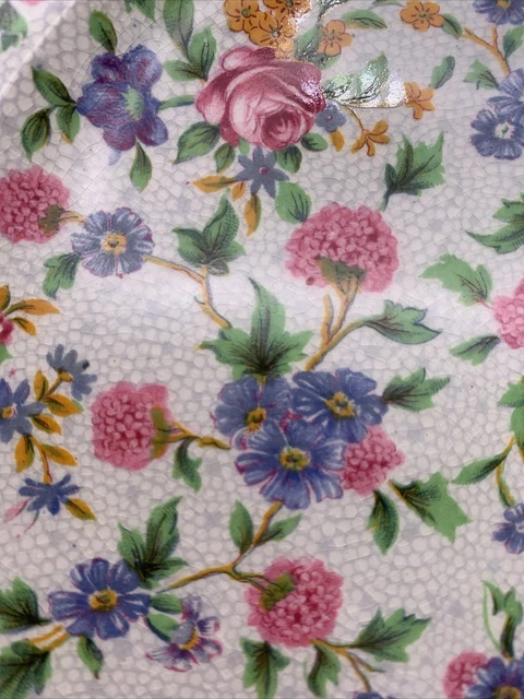 Beautiful! Royal Winton Grimwades Old Cottage Chintz Square Dinner Plate 10 inch 2