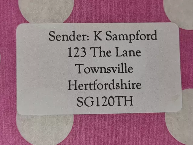 Personalised Stickers Post Return Address Labels Small Business Returns Sender