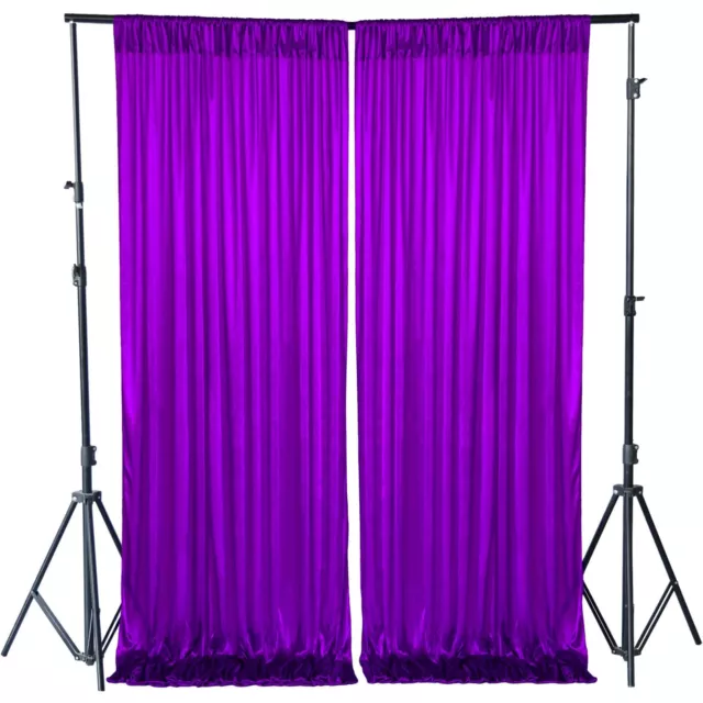 10 ft x 10 ft Wrinkle Purple Backdrop Drapes Curtains Panels for Parties Phot...