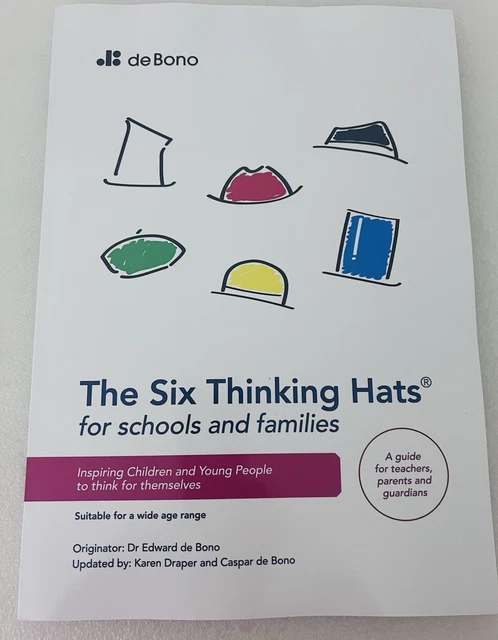 EDWARD DE BONO Six Thinking Hats for Schools and Families Paperback ...