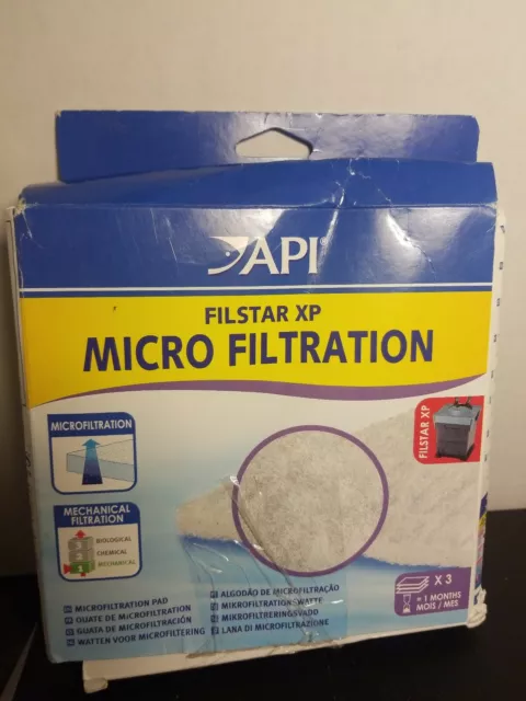 API FILSTAR XP MICROFILTRATION Aquarium Canister Filter Filtration Pads 3-Count