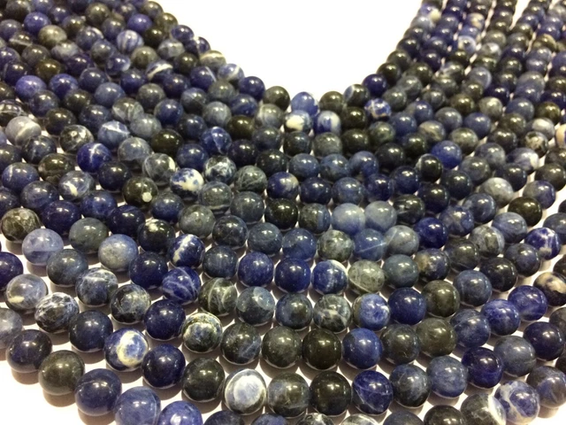 HOBBIESAY 5 Brins 300pcs 6mm Naturel Bleu Sodalite Perles Strand Grade