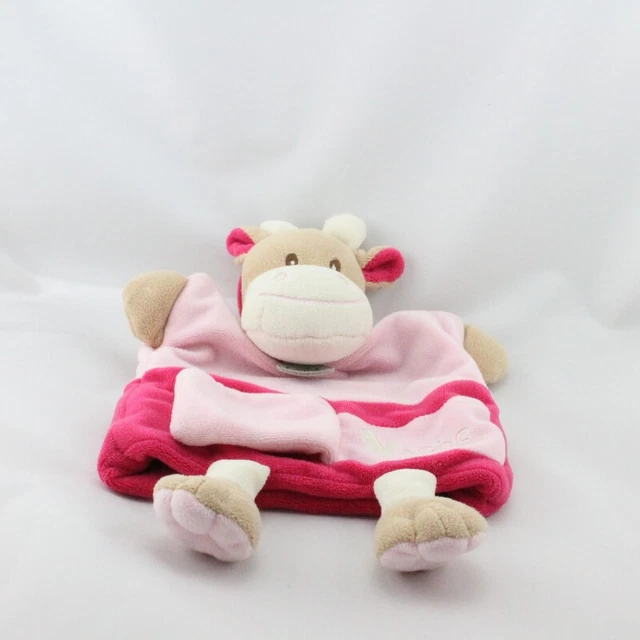 Doudou plat marionnette V comme vache BABY NAT - 18130