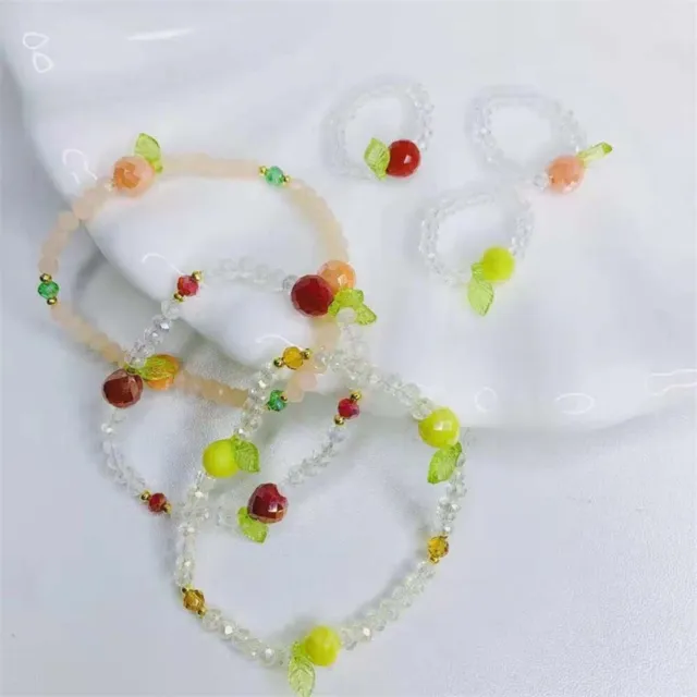 Cristal Plástico Elástico Joyero Para Joyería Forma de Fruta Pulsera Collar Anillo