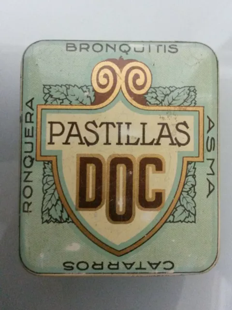 ANTIGUA CAJITA PASTILLAS DOC BRONQUITIS RONQUERA ASMA 0,75 Ptas SIGLO XIX