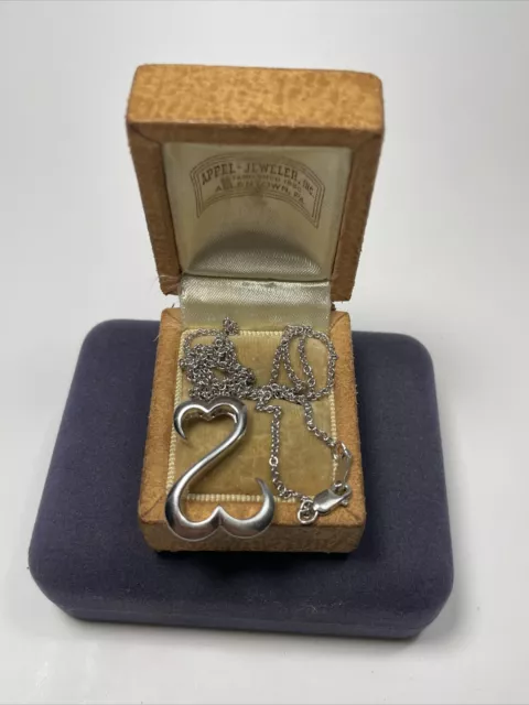 JWBR Jane Seymour Sterling Silver Open Heart Pendant Necklace