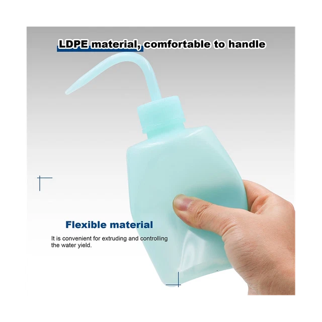thumbnail image 2 of KIGITIK 3-Pack 500ml Plastic Squeeze Bottles - Narrow Mouth Wash Bottles For Multiple Uses 2 of 13