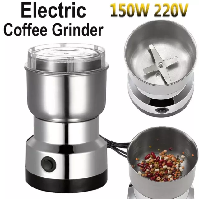 Electric Coffee Grinder Bean Nut Spice Milling Grinding Machine Matte Blender AU