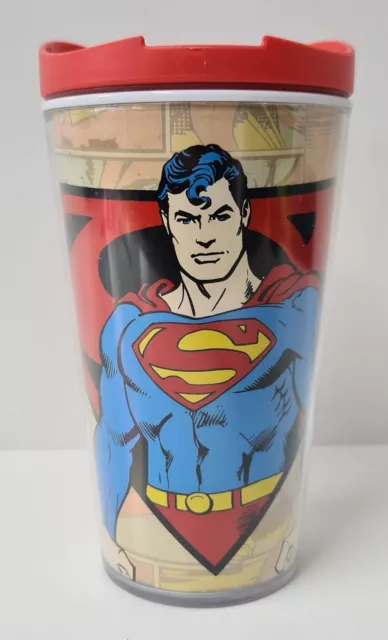 Superman Kids Travel Cup With Lid Zak! Designs 17oz / 502ml DC Comics Pre-Owned