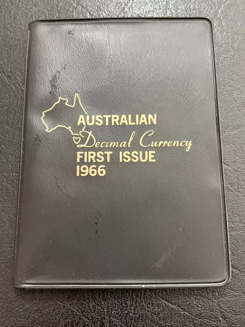 Australian Mint Sets 1966 Decimal Currency First Issue black folder