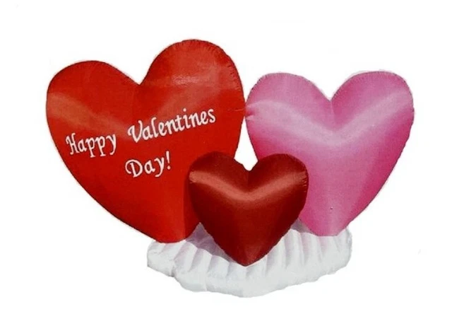9'  Inflatable Valentine's Day 3 Valentines Hearts on a  Cloud FREE SHIPPING