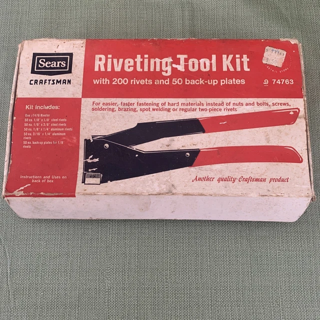 Kit De Herramientas De Remachado Vintage Sears Craftsman #974763