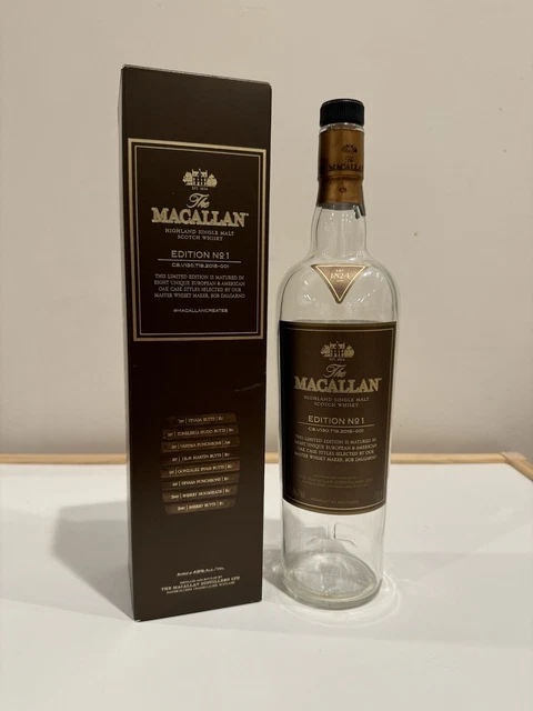 THE MACALLAN EDITION No. 1-6 Empty Bottle & Box Complete