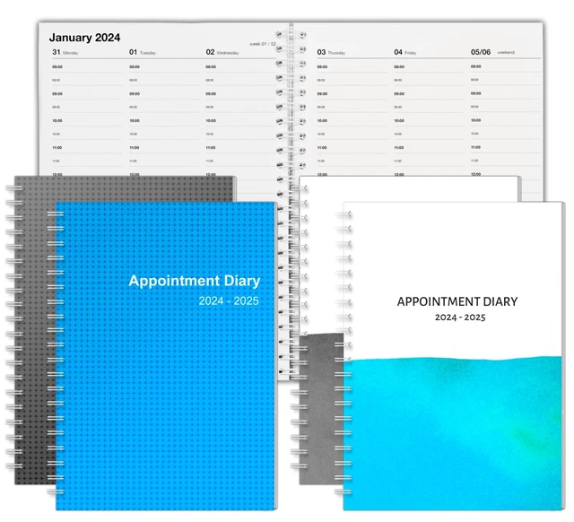 A4 APPOINTMENT WEEK view Diary 202425 15, 20, 30mins Choose