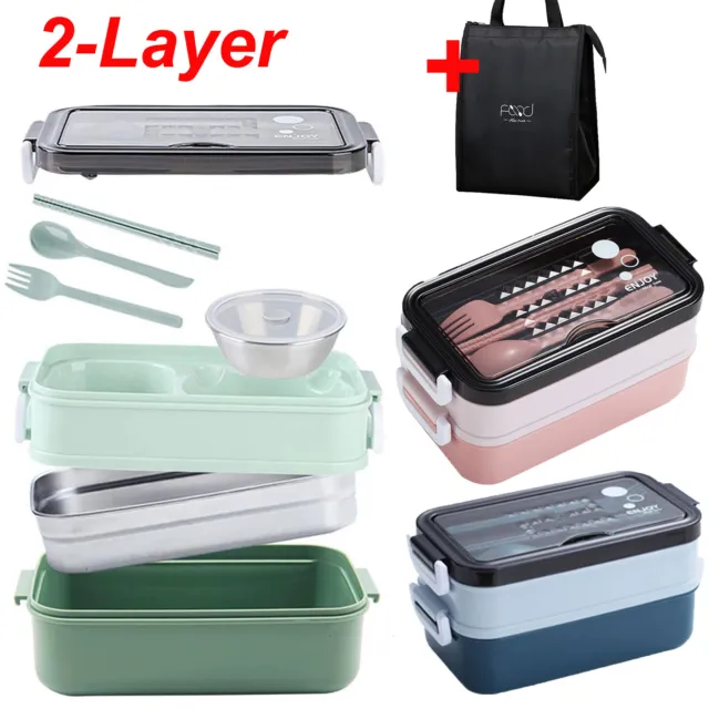 Doule-Layer Stainless Bento Box Leak-Proof Thermal Insulation Portable Lunchbox