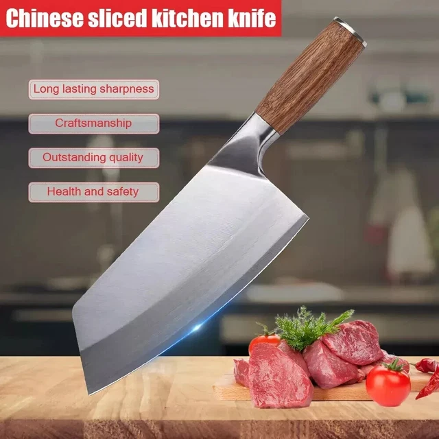 Couteau De Chef Forgé 32 Cm En Acier Inoxydable - Ensemble De Couteaux Et Accessoires De Cuisine Complet (26 Pièces) Neuf.