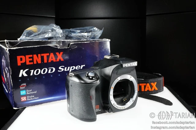 Near mint PENTAX K100D Super digital SLR DSLR, 100% OK | Box, strap, cables, cap