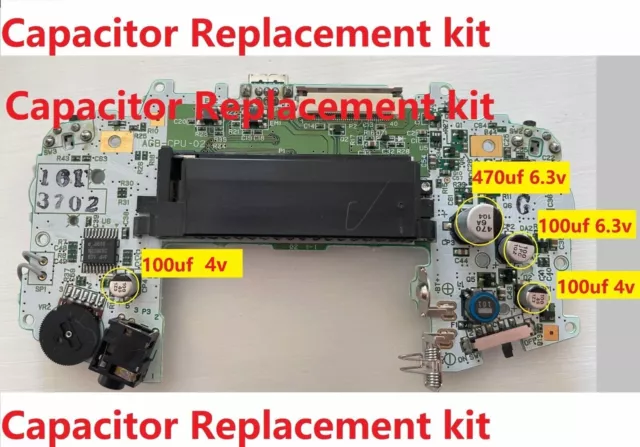 Game Boy Advance GBA Capacitor Replacement Repair kit / High quality 105°C Cap