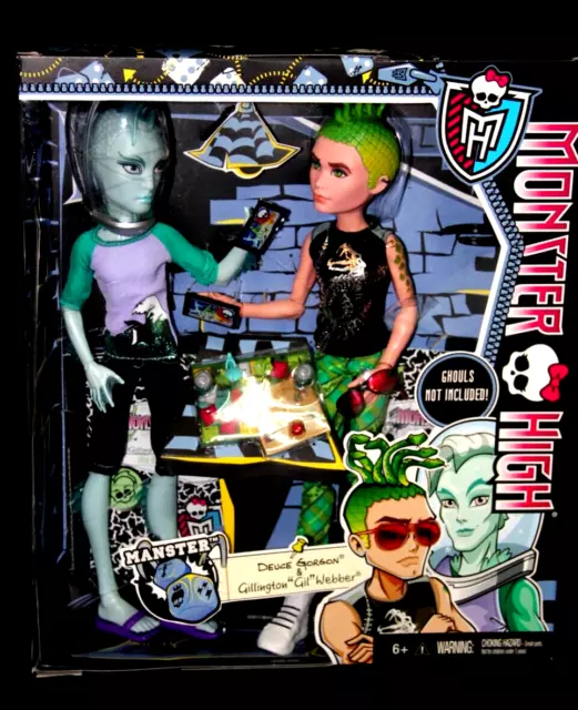 Monster High Manster Deuce Gorgona y Gillington ""Gil"" Webber Nuevo en caja 2013 Toys ""R"" Us