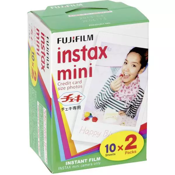 Fujifilm 16386016  1x2 Instax Film Mini Pellicola per stampe istantanee