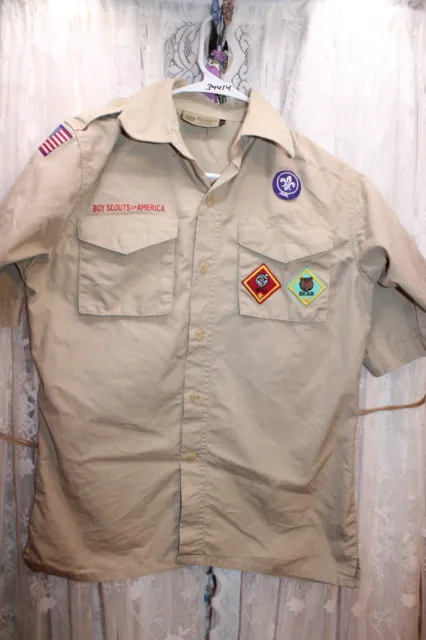 Boy Scouts of America Uniform Youth Tan Large Shirt