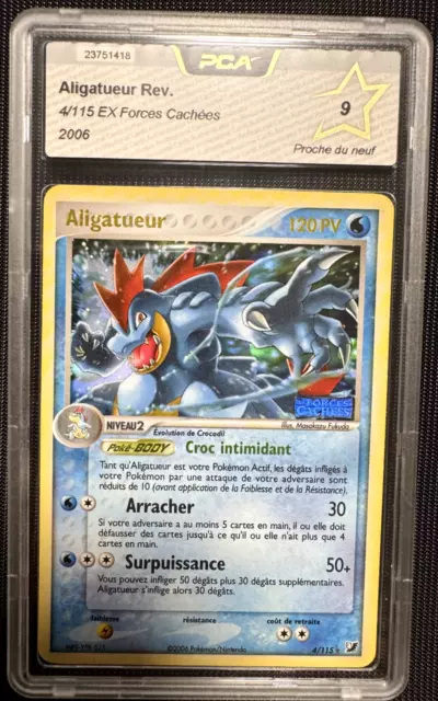 Carte Pokémon : Aligatueur Holo Reverse 4/115 - Pca 9 - Ex Forces Cachées