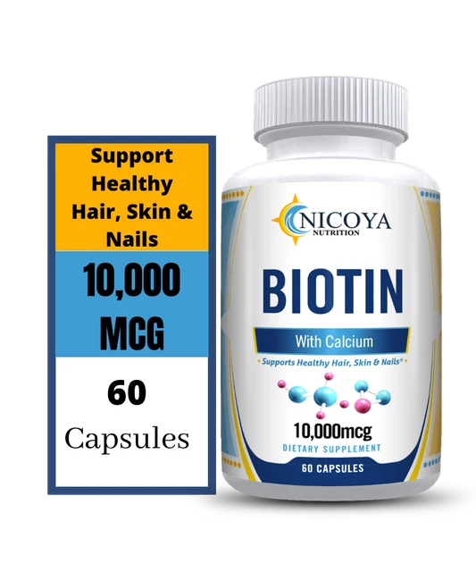 BIOTIN HAIR GROWTH Vitamins Supplement with Calcium For Strong Nails