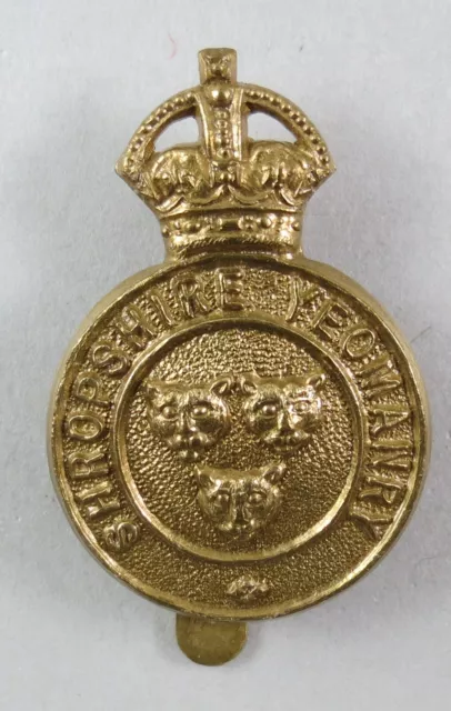 Military Cap  Badge The Shropshire Yeomanry British Army