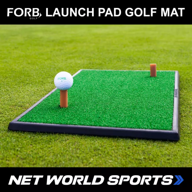 FORB Launch Pad Golf Practice Mat (60cm x 30cm Portable Fairway Hitting Mat)