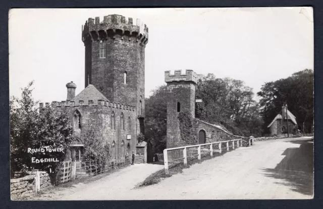 GB Edgehill 1910s Round Tower Real Photo Postcard by Percy Simms Chipping Norton